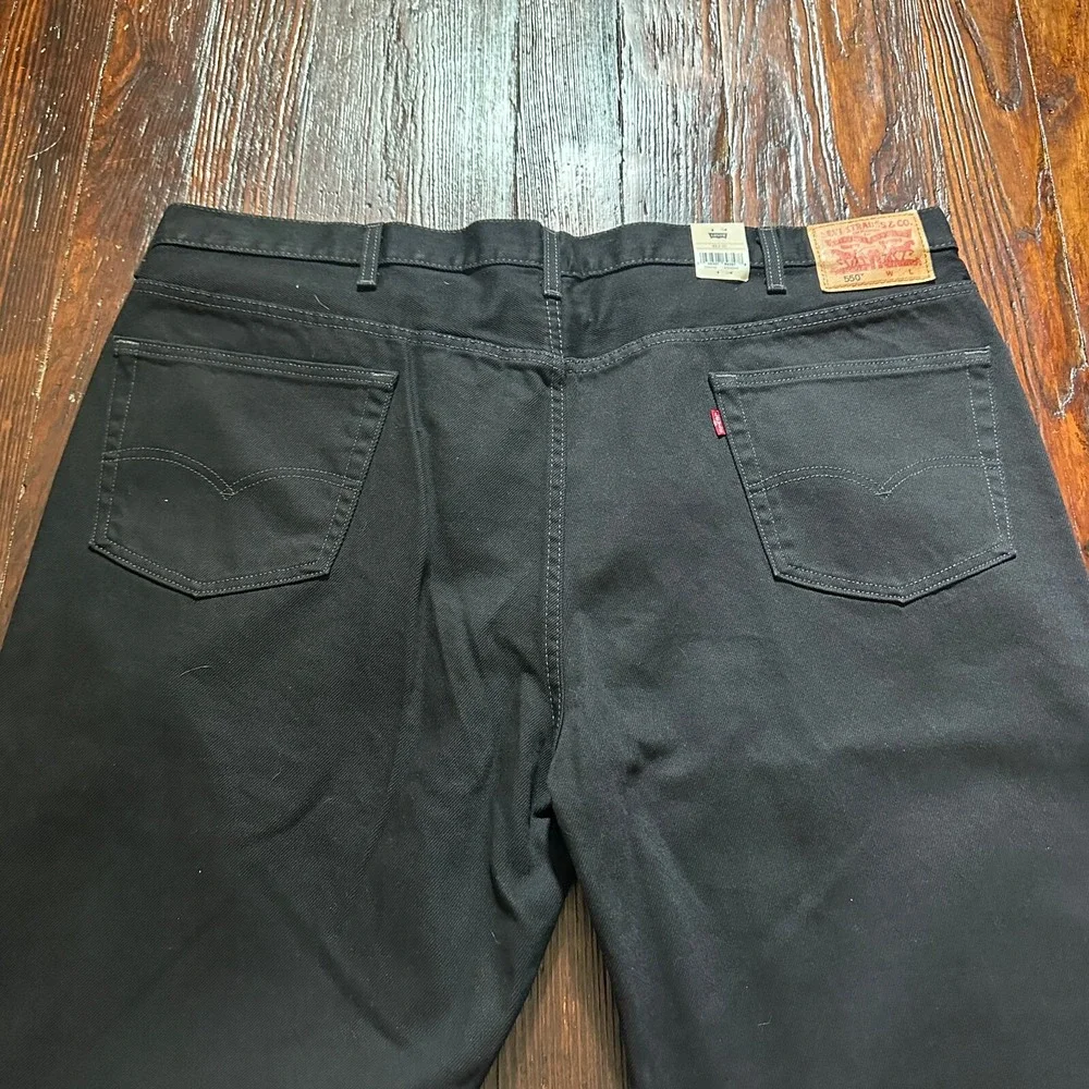 NWT Levis 550‎ Jeans Mens 48x30 Black Relaxed Fit Big & Tall Denim 100% Cotton